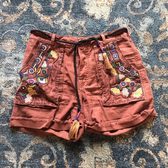 Free People Pants - Free People embroidered shorts